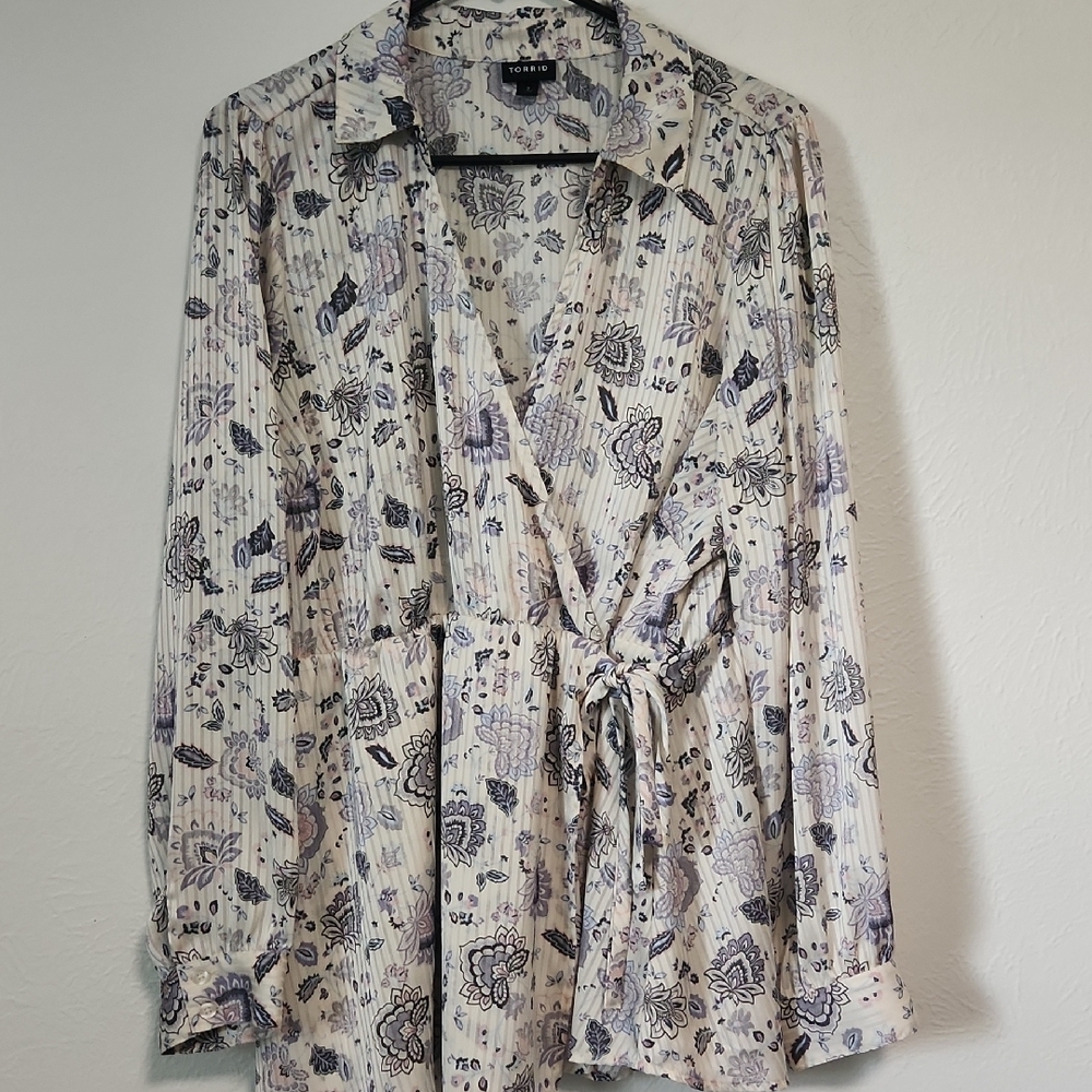 Torrid Floral Print Blouse